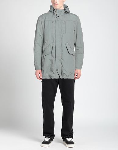Man Coat Light grey Size L Nylon