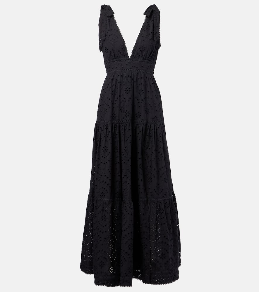 Perla embroidered cotton maxi dress