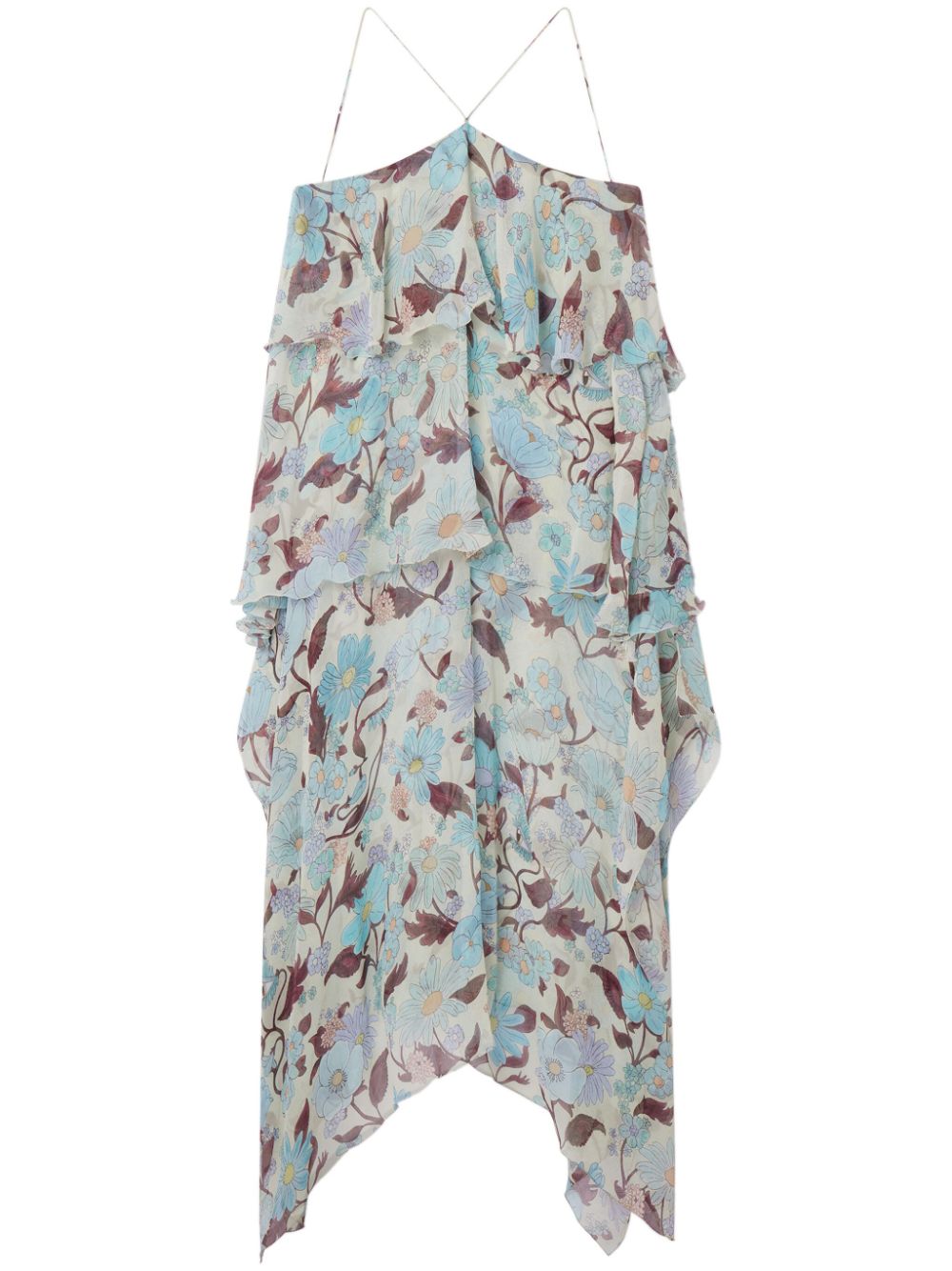 Lady Garden-print silk chiffon dress - Green