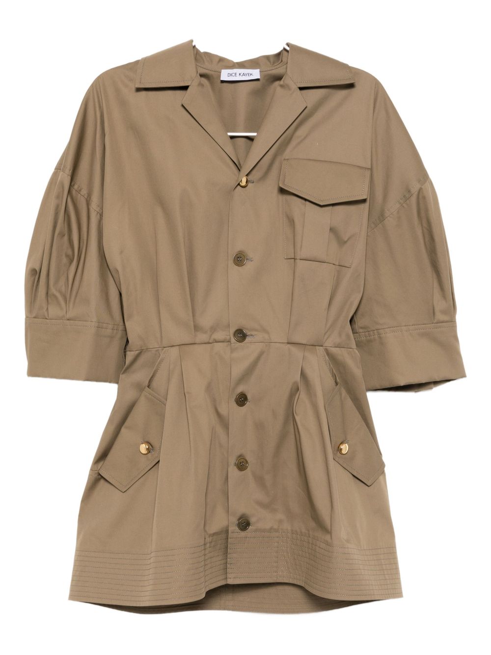 Safari mini dress - Brown