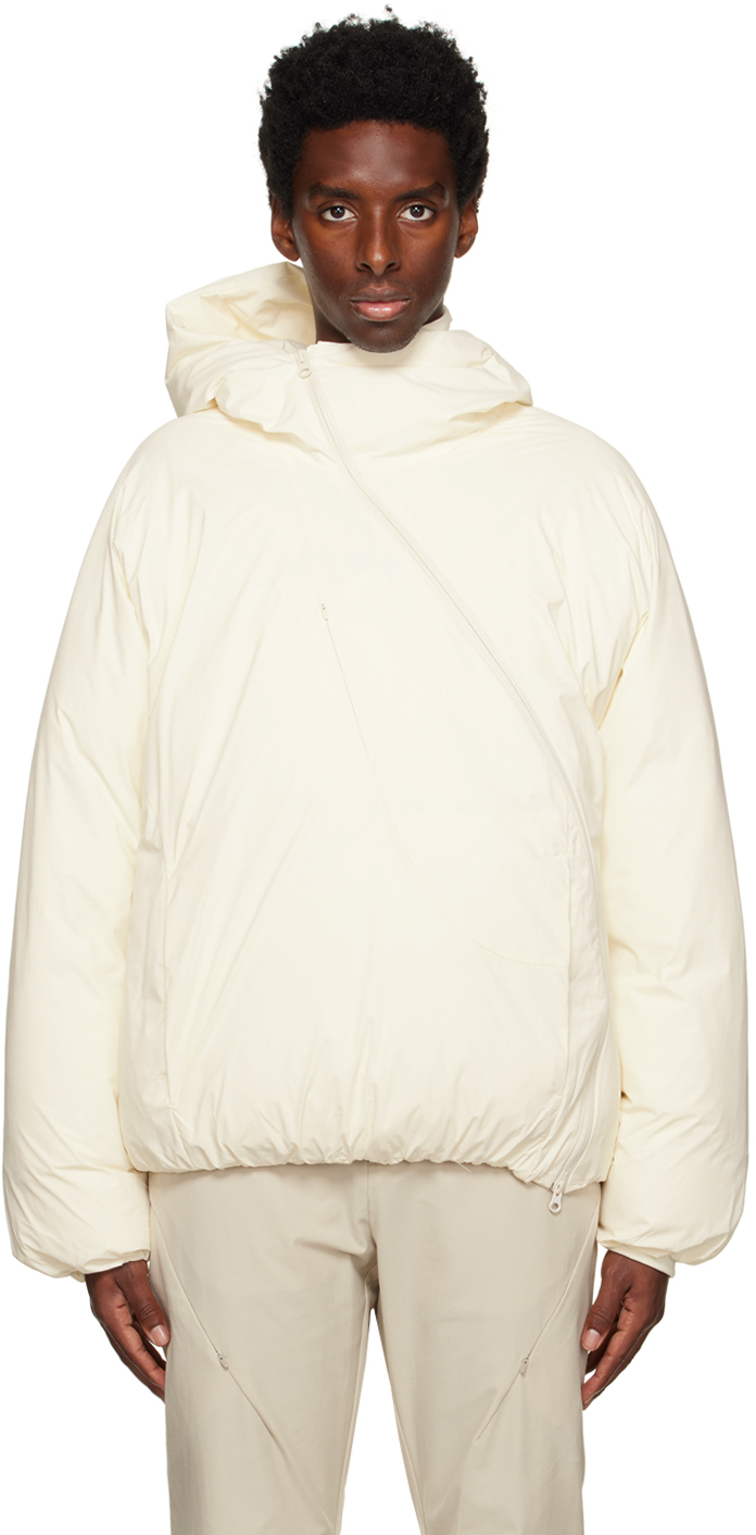 White Warped Down Jacket
