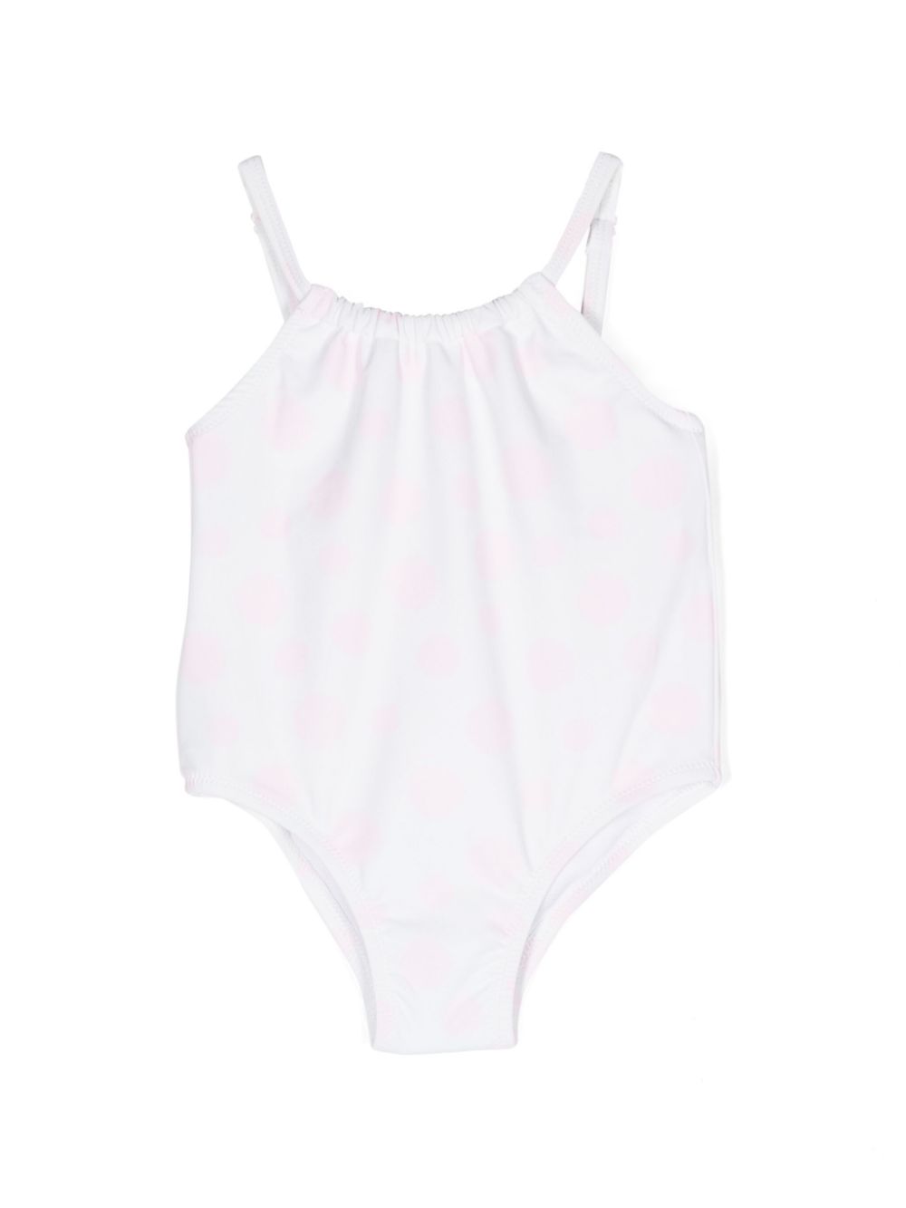 Polka dot-print swimsuit - Neutrals
