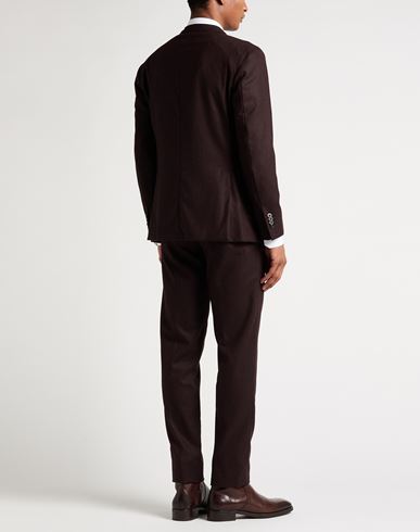 Man Suit Burgundy Size 40 Virgin Wool