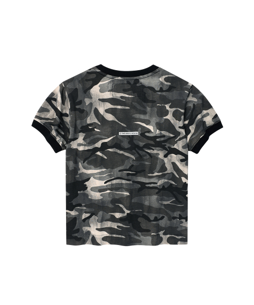 ANTI LOVE CAMO RINGER TEE BLACK