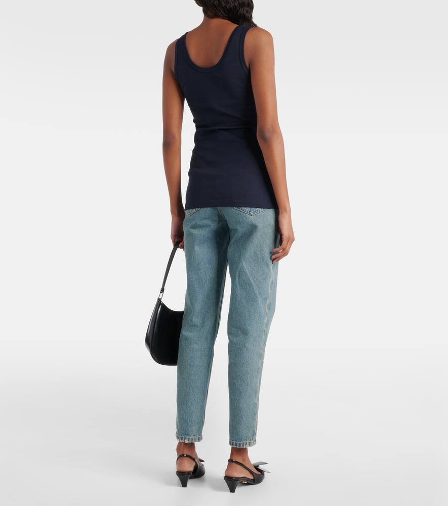 Prada Logo cotton jersey tank top