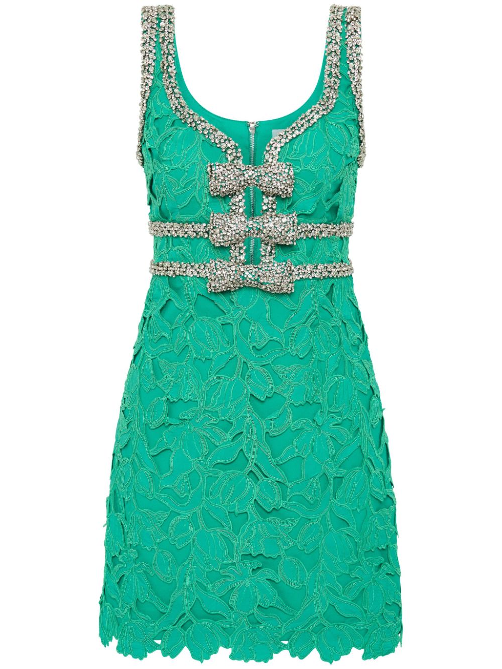 Eden Bow mini dress - Green