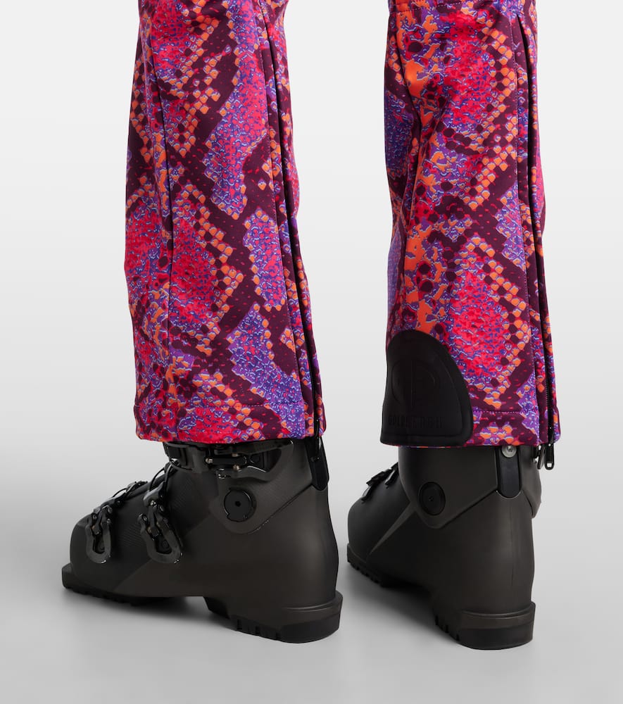 Elena snake-effect ski salopettes