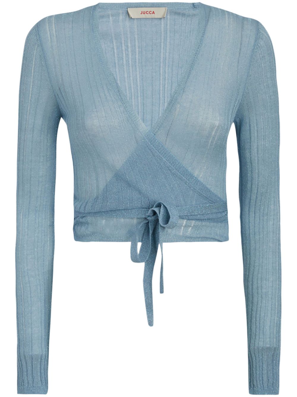 Wrap-style blouse - Blue