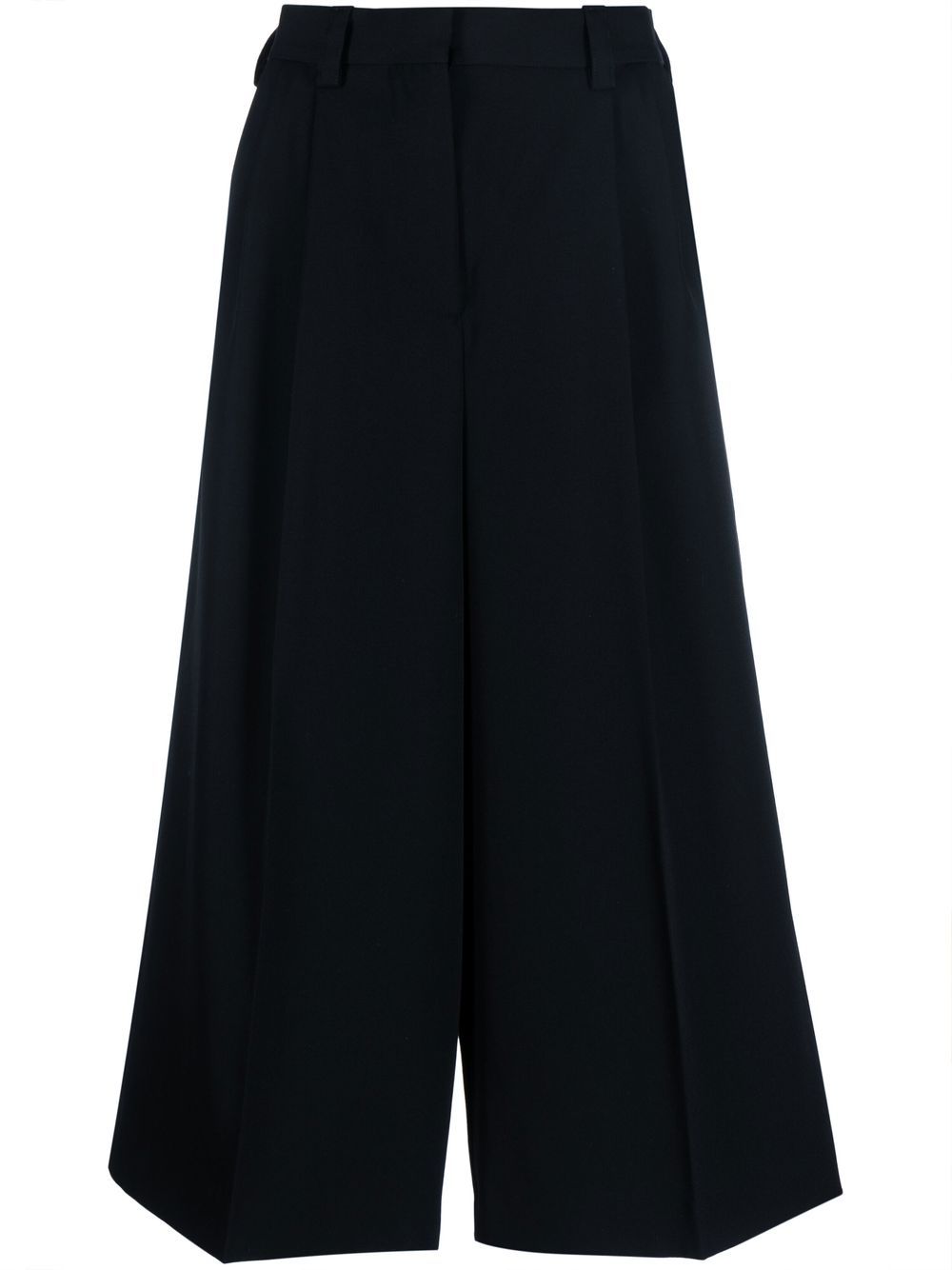 Cropped loose-fit trousers - Black