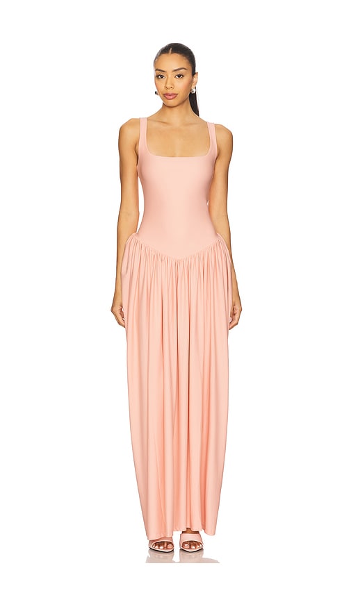 Mariandree Gaitan KLEID VIANA in Coral. Größe S. Also in