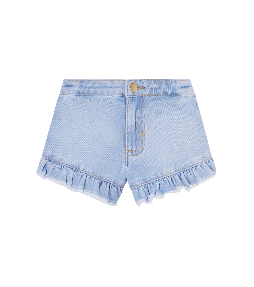 Agnetha ruffled denim shorts