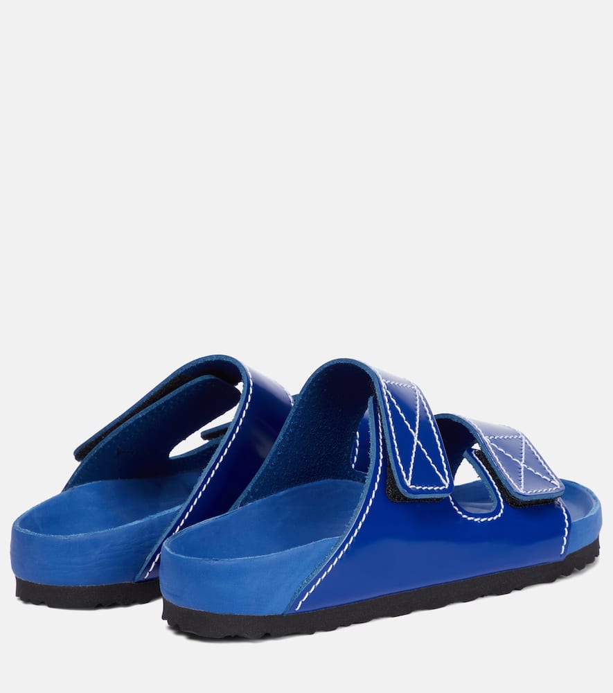 X Birkenstock leather slides