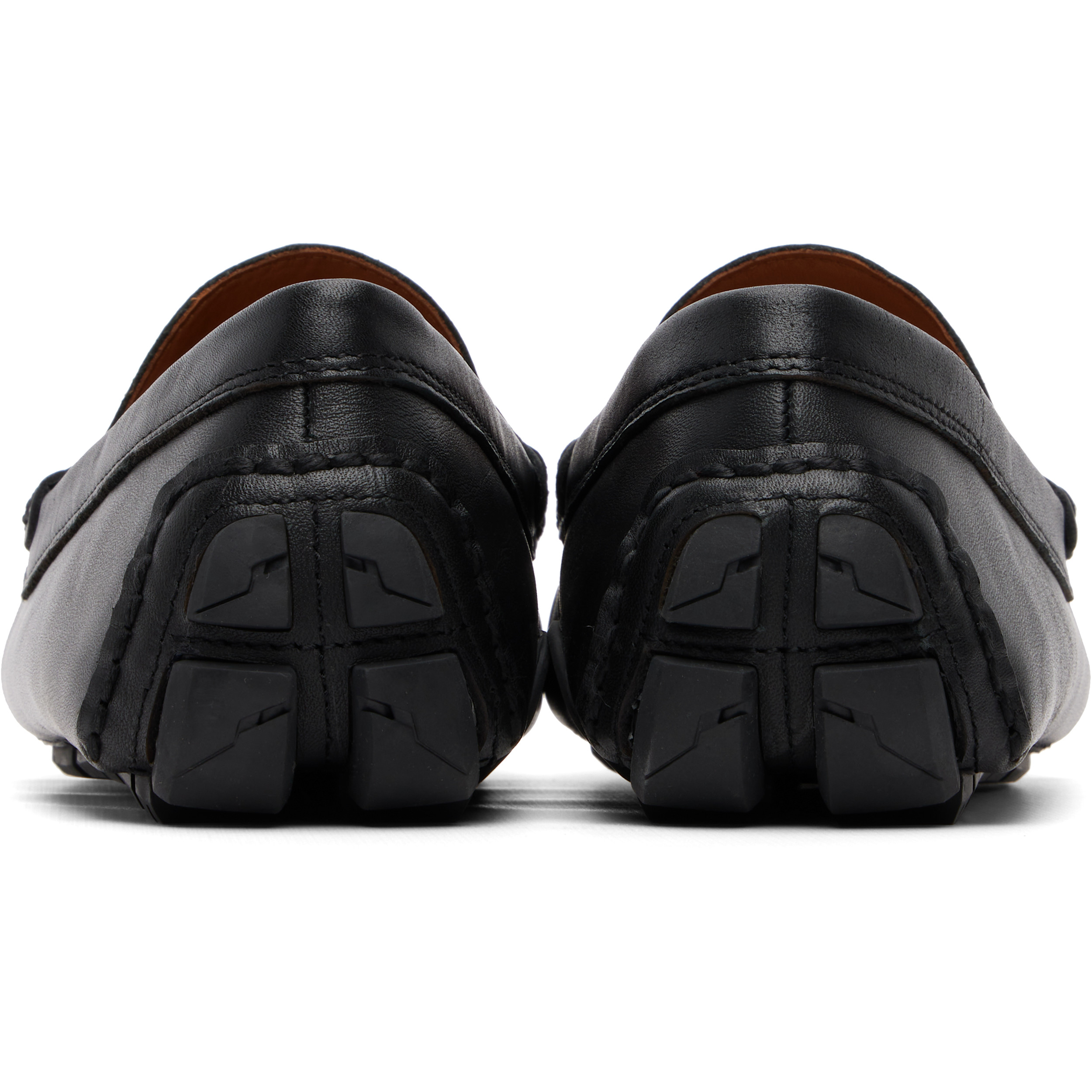 Black Anders Leather Driver Loafers