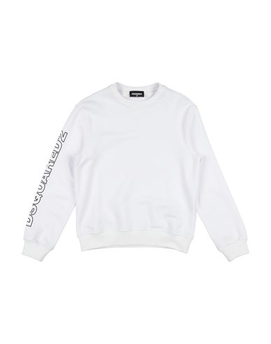 Kid Boy Sweatshirt White Size 10 Cotton, Elastane