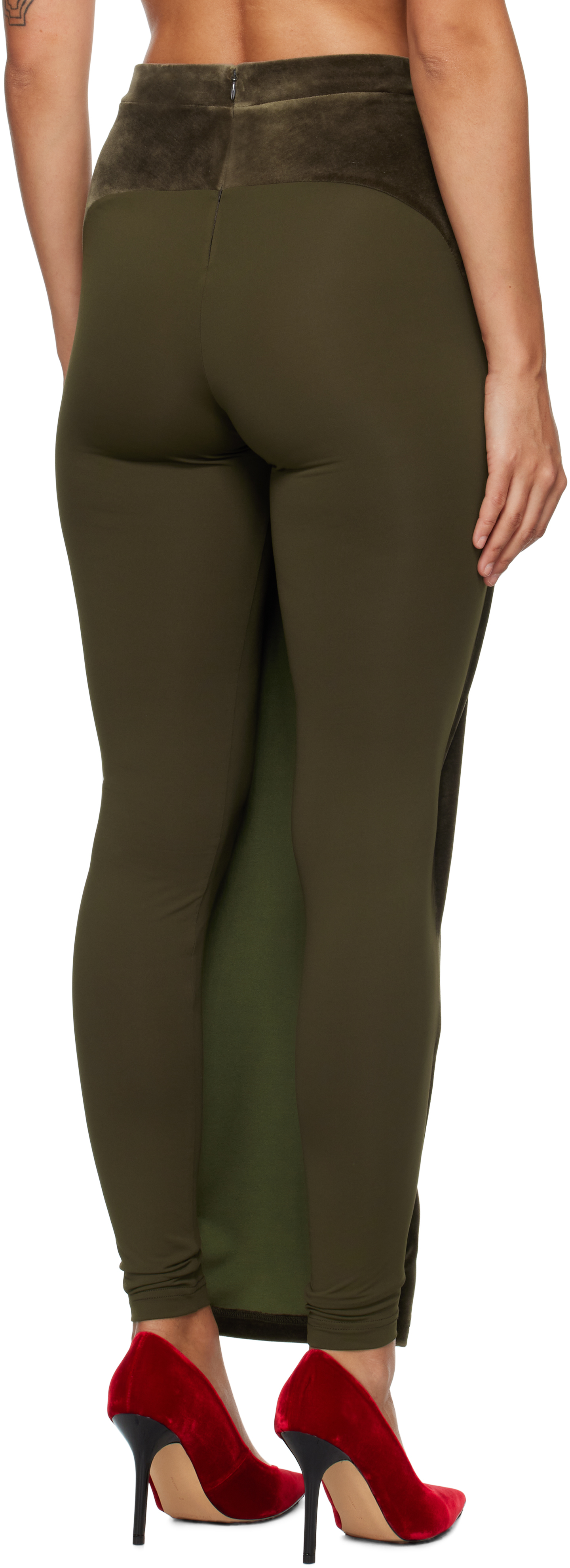 Pushbutton Khaki Hybrid Skort