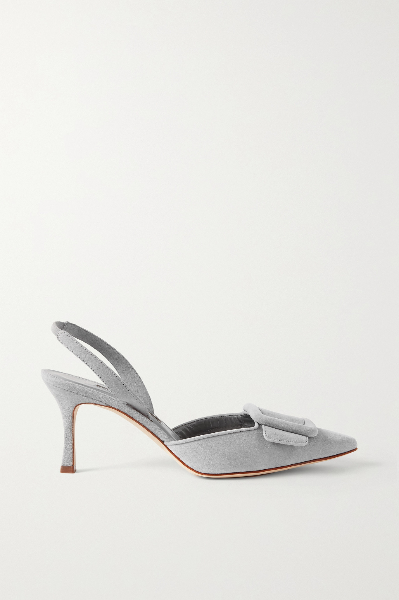 Maysli 70 Buckled Suede Slingback Pumps