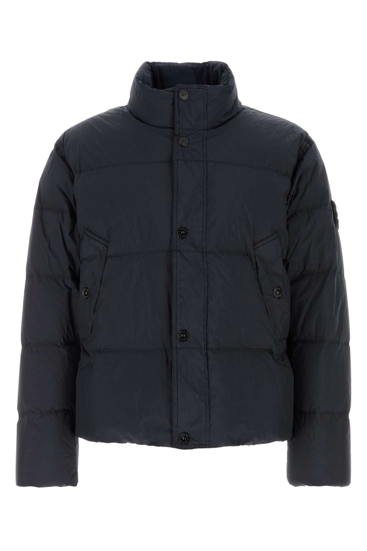 Quilted Down Down Jacket — Navy