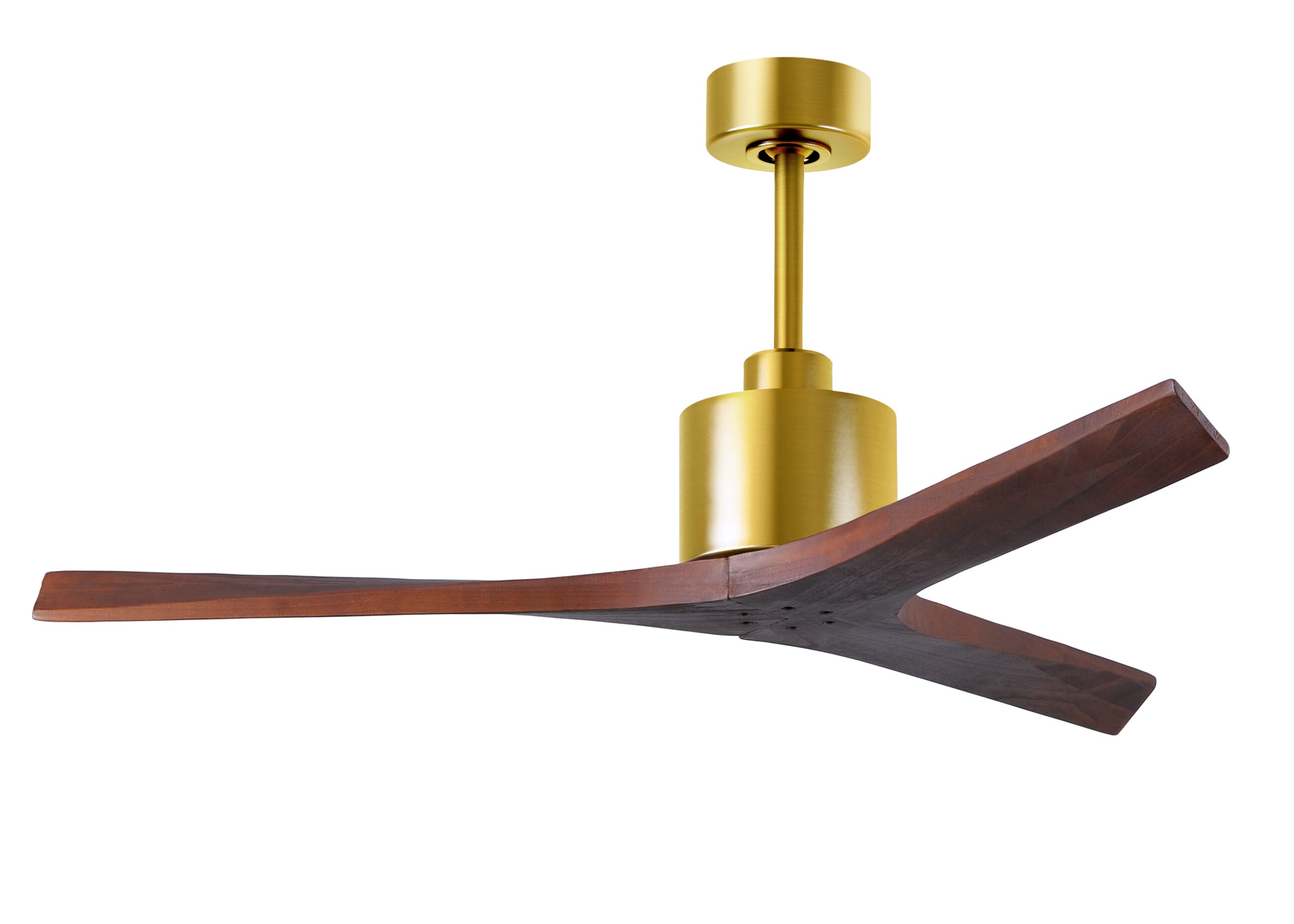 Mollywood 6-Speed Ceiling Fan in Brushed Brass with Walnut blade