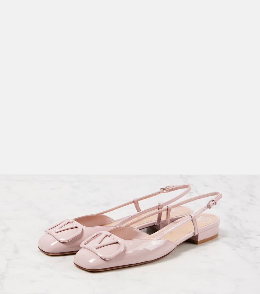 Valentino Garavani VLogo Signature leather slingback flats