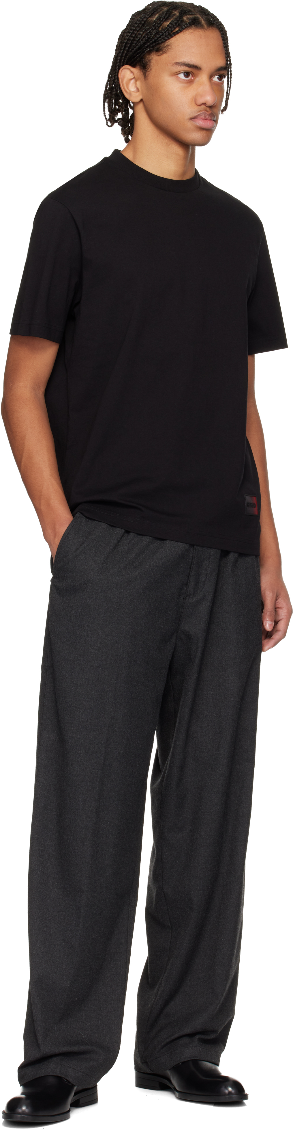 Black Gradient-Logo Cotton Jersey T-shirt