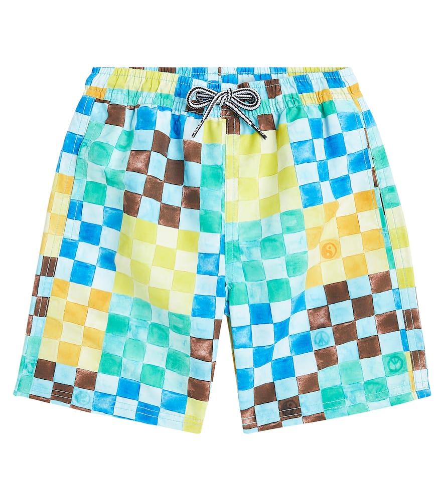Molo Nilson checked swim trunks