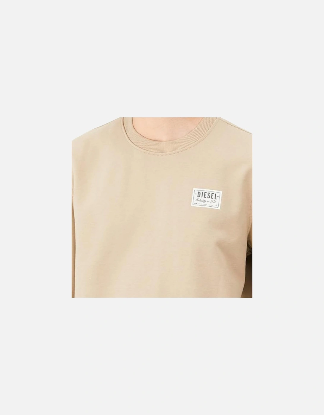 Men's Diesel Small Patch Logo Beige Sweatshirt - Tan - Size: L