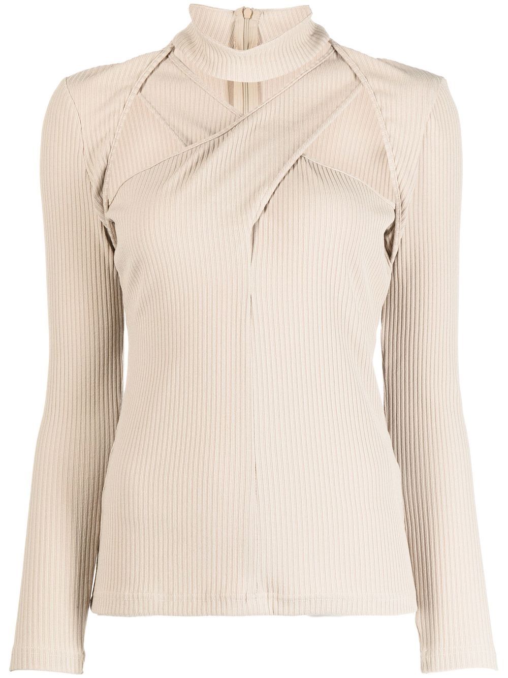 Crossover long-sleeve top - Green
