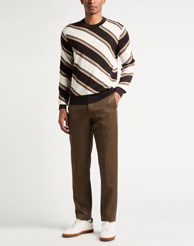 Man Sweater Dark brown Size 36 Cashmere, Silk