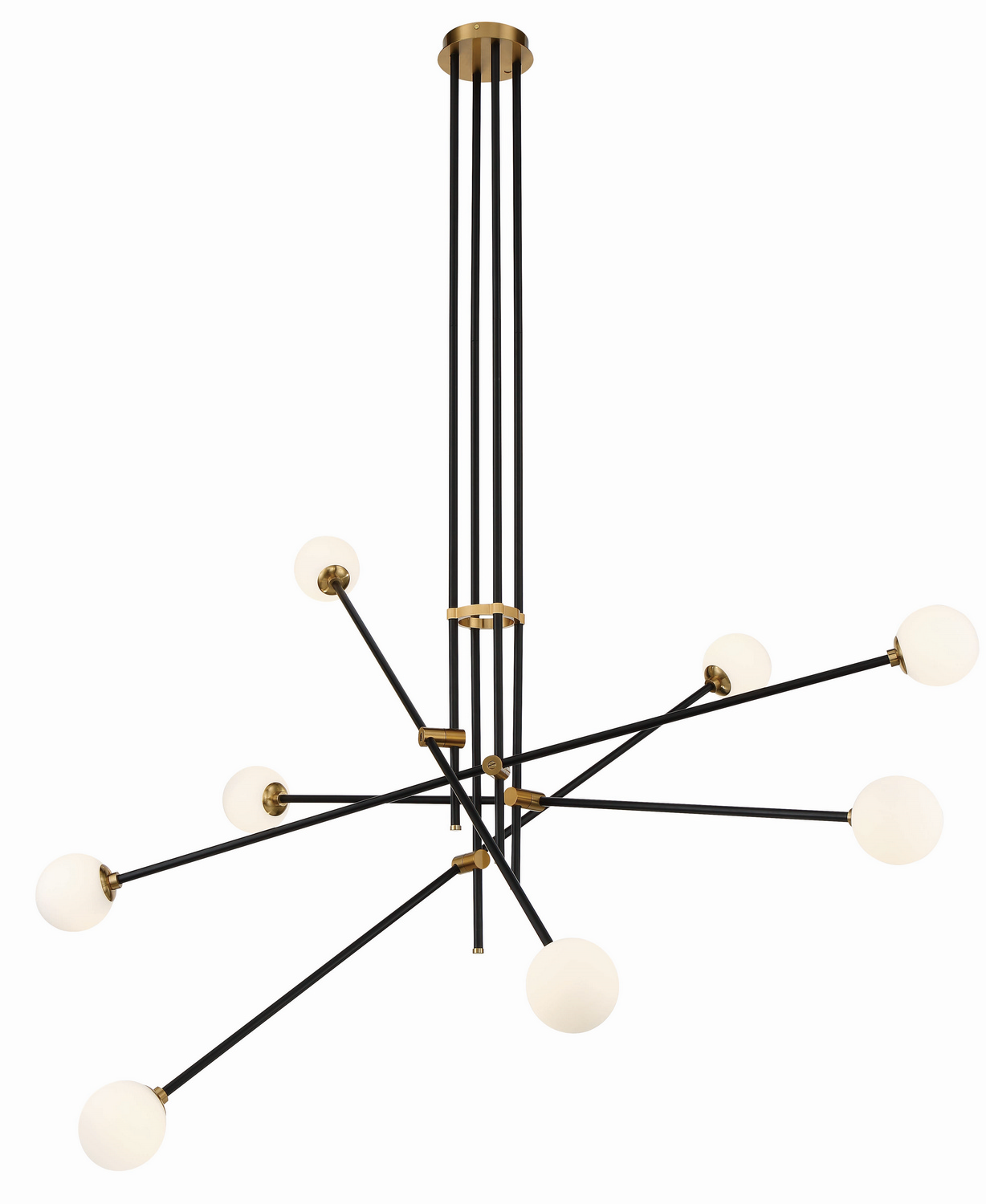 Coal And Aged Brass Chandelier from the Cosmet Collection