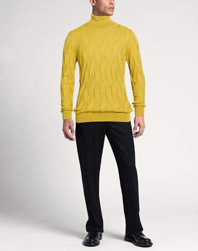 Man Turtleneck Marigold Size 40 Merino Wool
