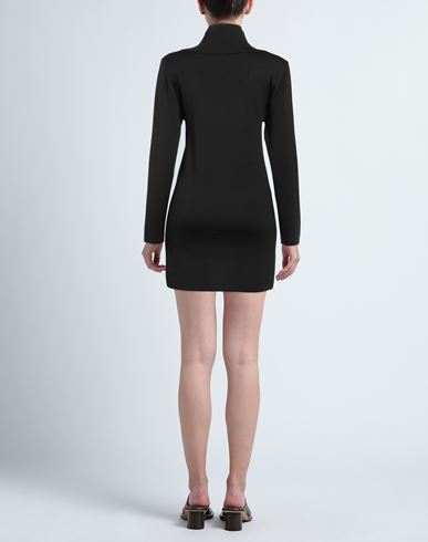 Woman Mini dress Black Size L Wool, Acrylic, Polyester