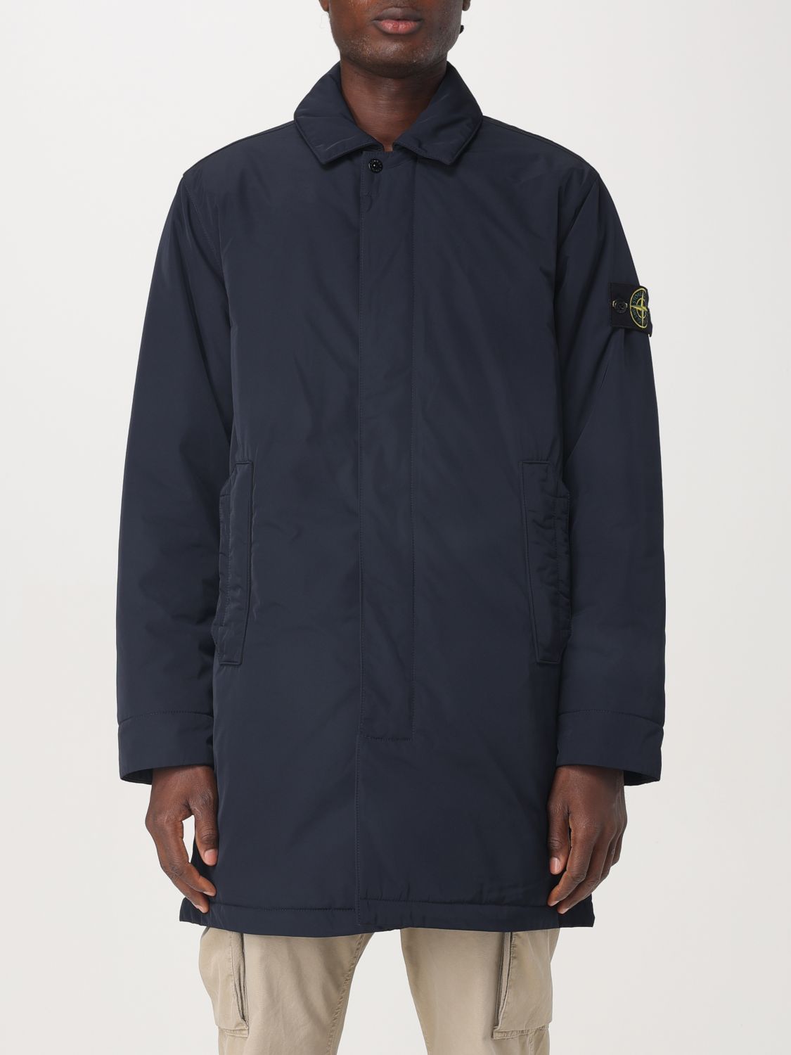 Micro-twill PrimaLoft-padded coat - Blue