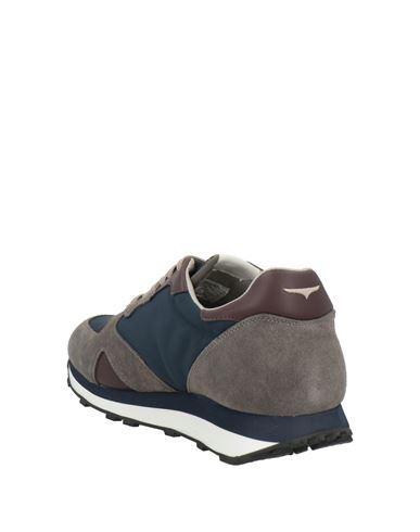Man Sneakers Navy Size 11 Leather, Textile fibers