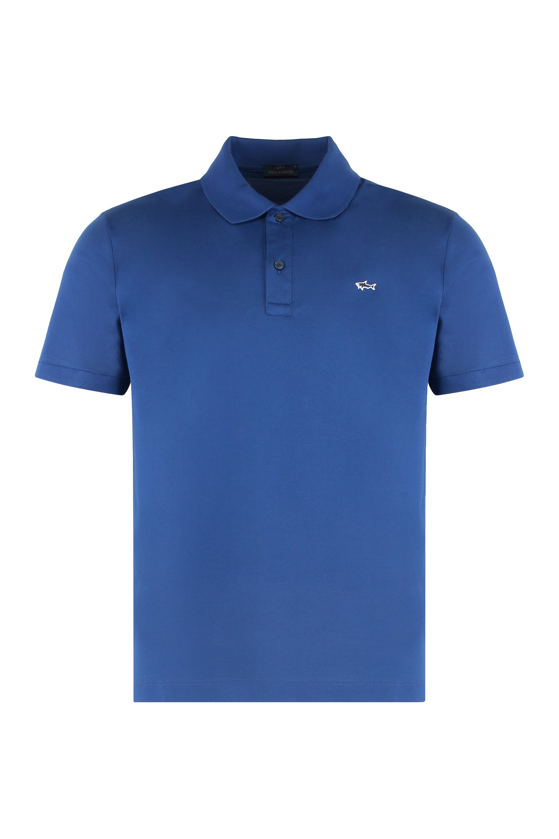 Cotton Piqué Polo Shirt — Blue