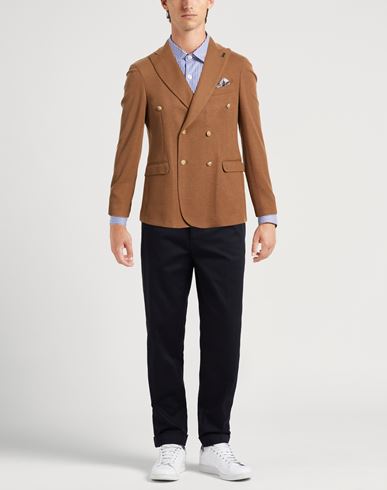 Man Blazer Camel Size 34 Polyester, Viscose, Elastane