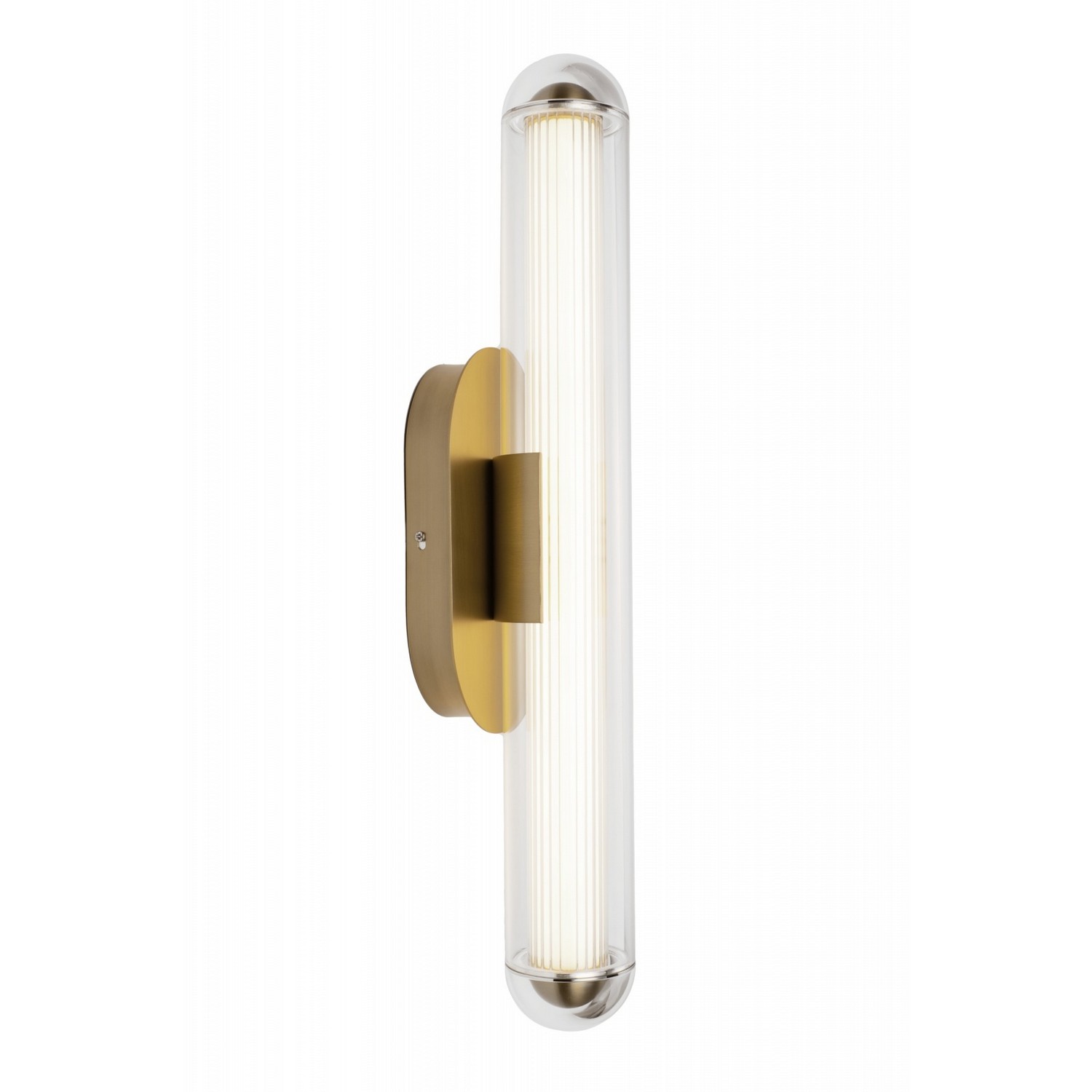 Aged Brass LED Wall Sconce from the Nautilus Collection