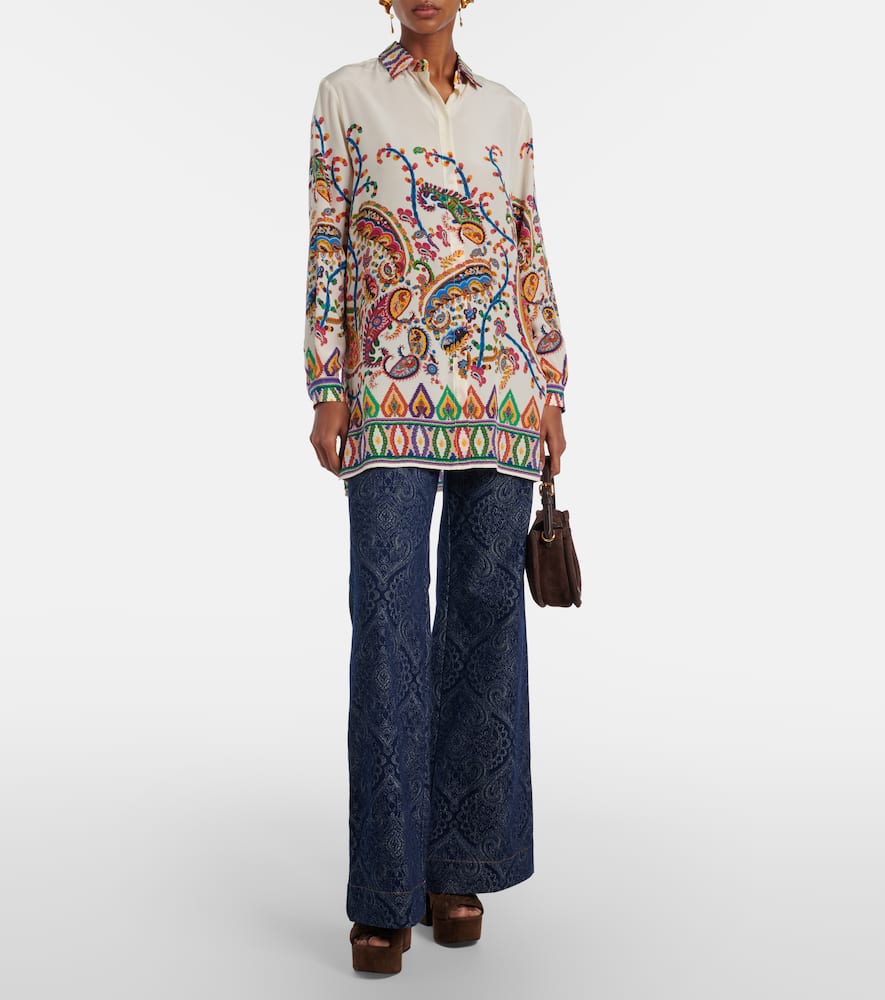 Paisley printed silk shirt