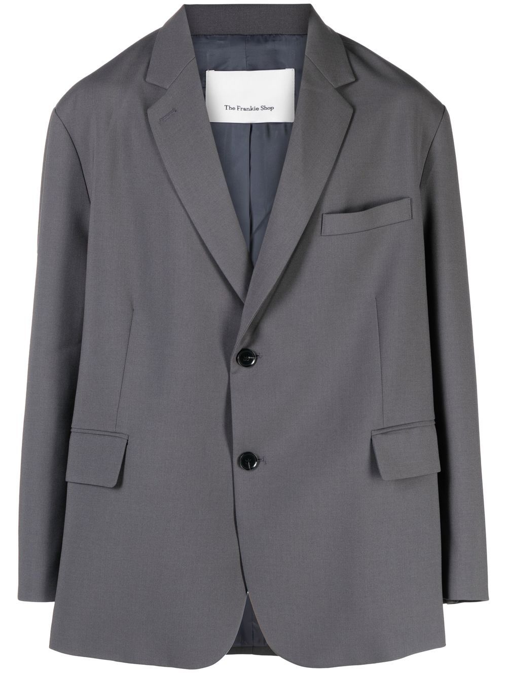 Boxy single-breasted blazer - Grey