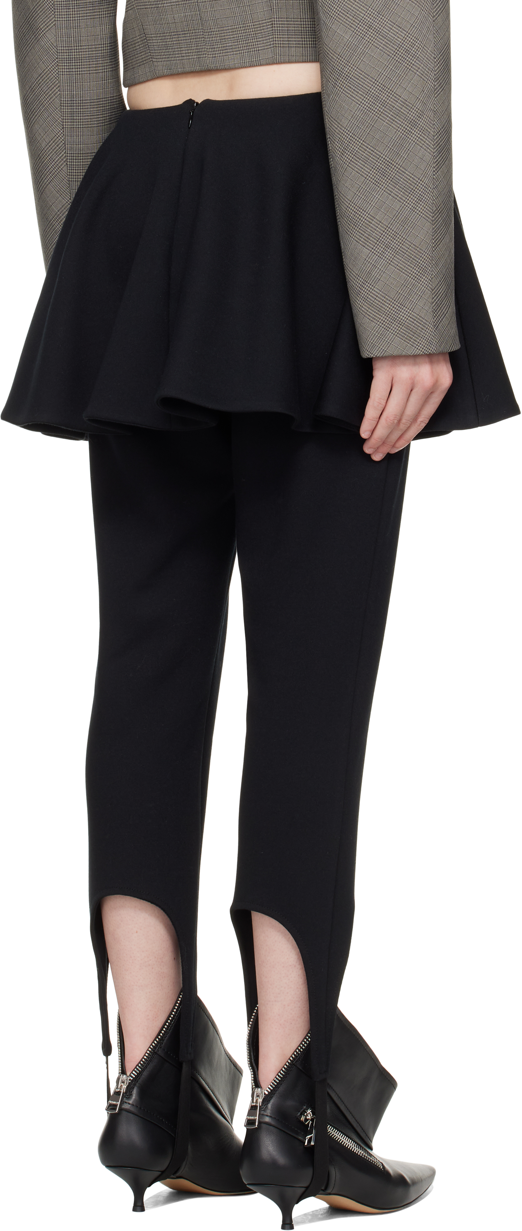 FIDAN NOVRUZOVA Black Ashlyn Stirrup Skirt Leggings