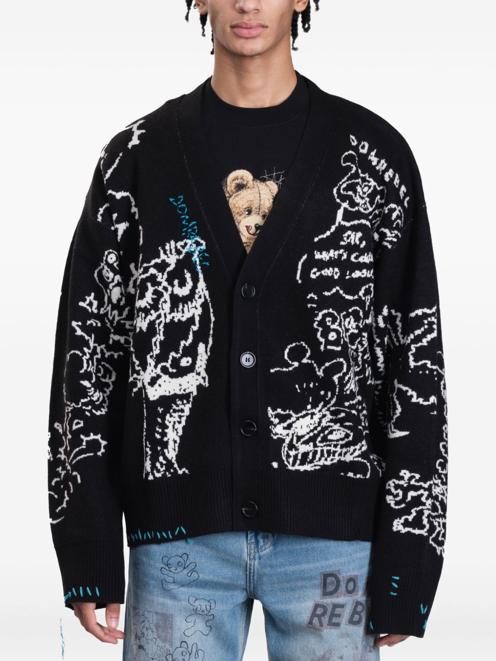 DOMREBEL Utopia cardigan - Black