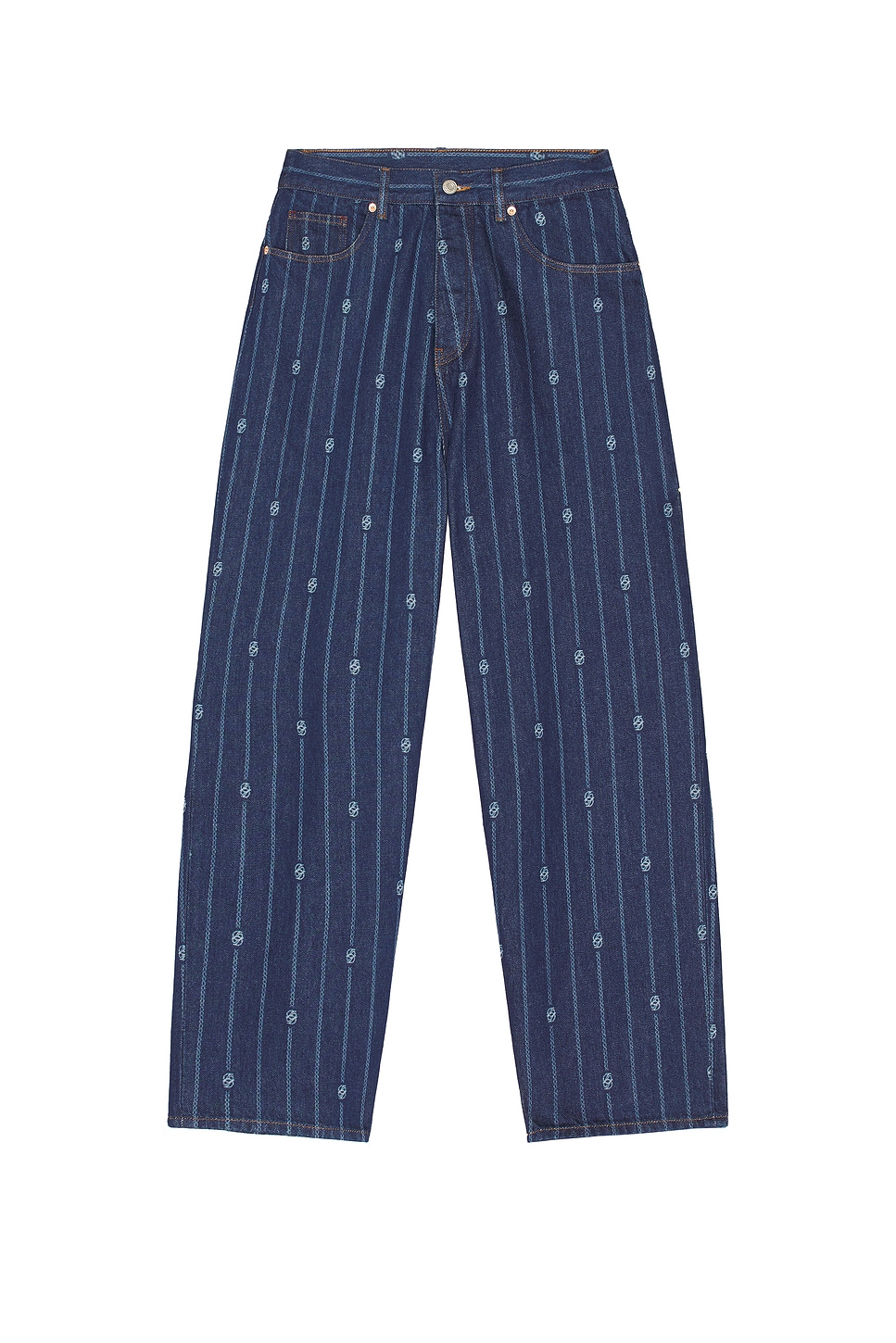 Drle De Monsieur Dr?le De Monsieur Le Jean Baggy Monogramme in Blue. - XL/1X also in L, M, S, XXL/2X