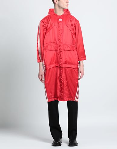 Man Coat Red Size 2 Polyamide, Polyester