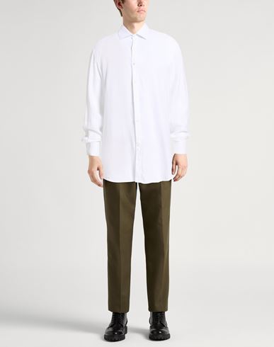 Man Shirt White Size 17 ½ Linen
