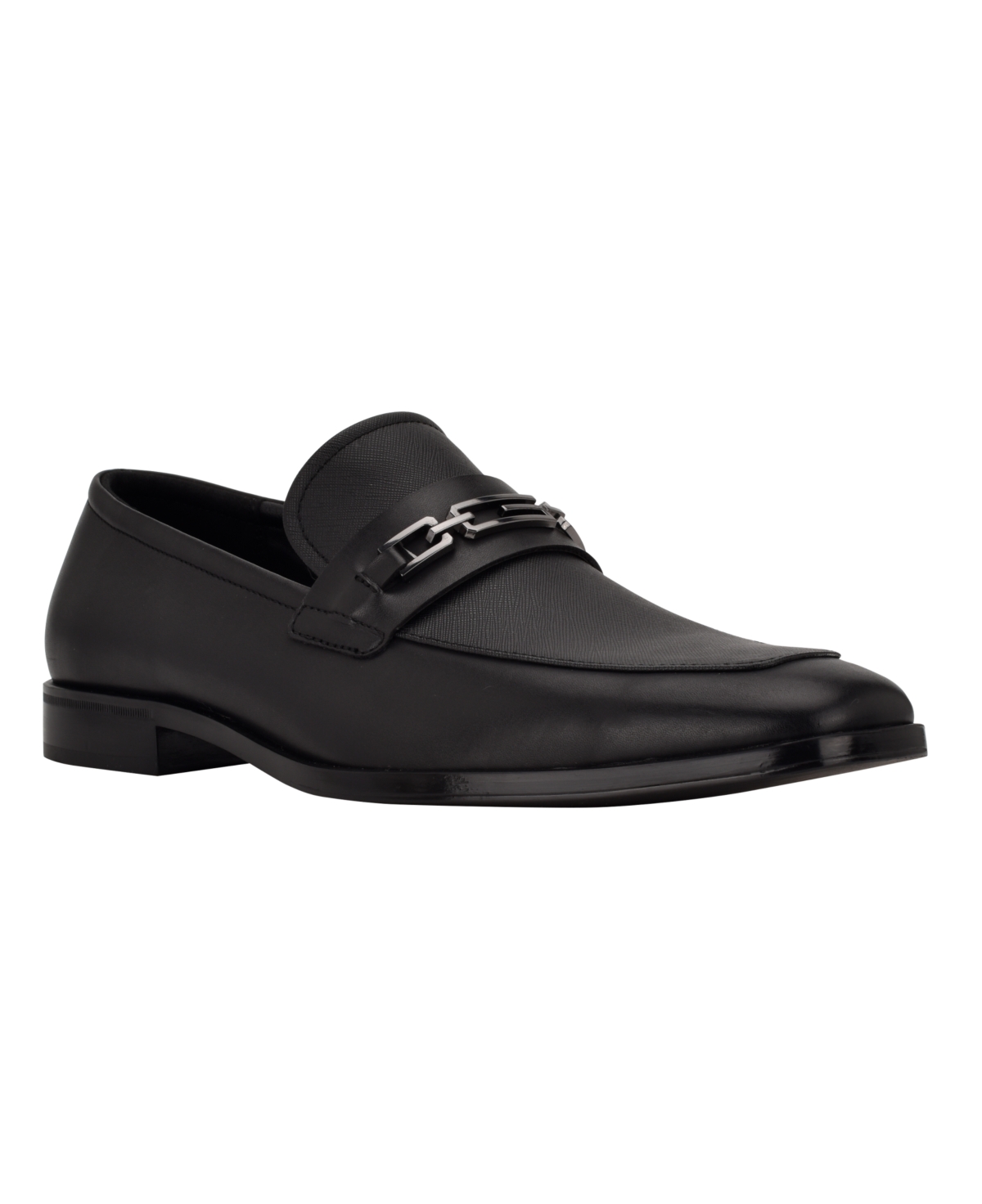 Men's Hendo Square Toe Slip On Dress Loafers - Black