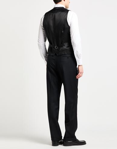 Man Tailored Vest Black Size 38 Wool