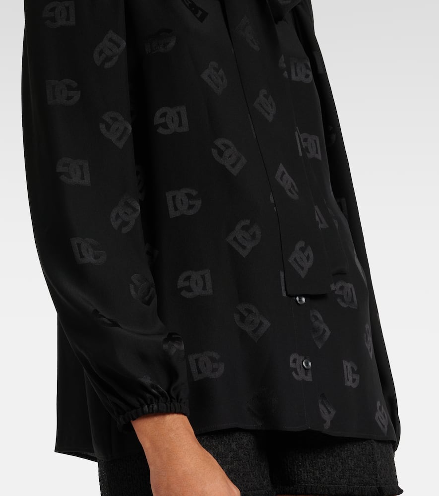 DG bow-detail silk blouse