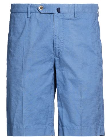 Man Shorts & Bermuda Shorts Pastel blue Size 40 Cotton