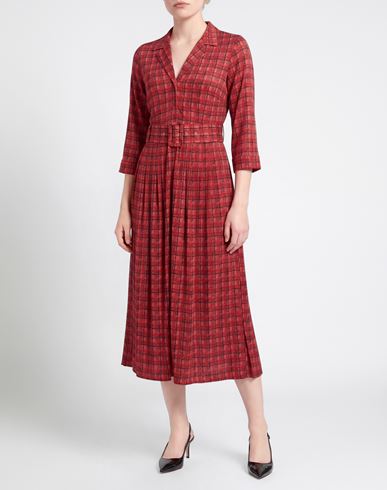 Woman Midi dress Red Size 4 Viscose, Elastane