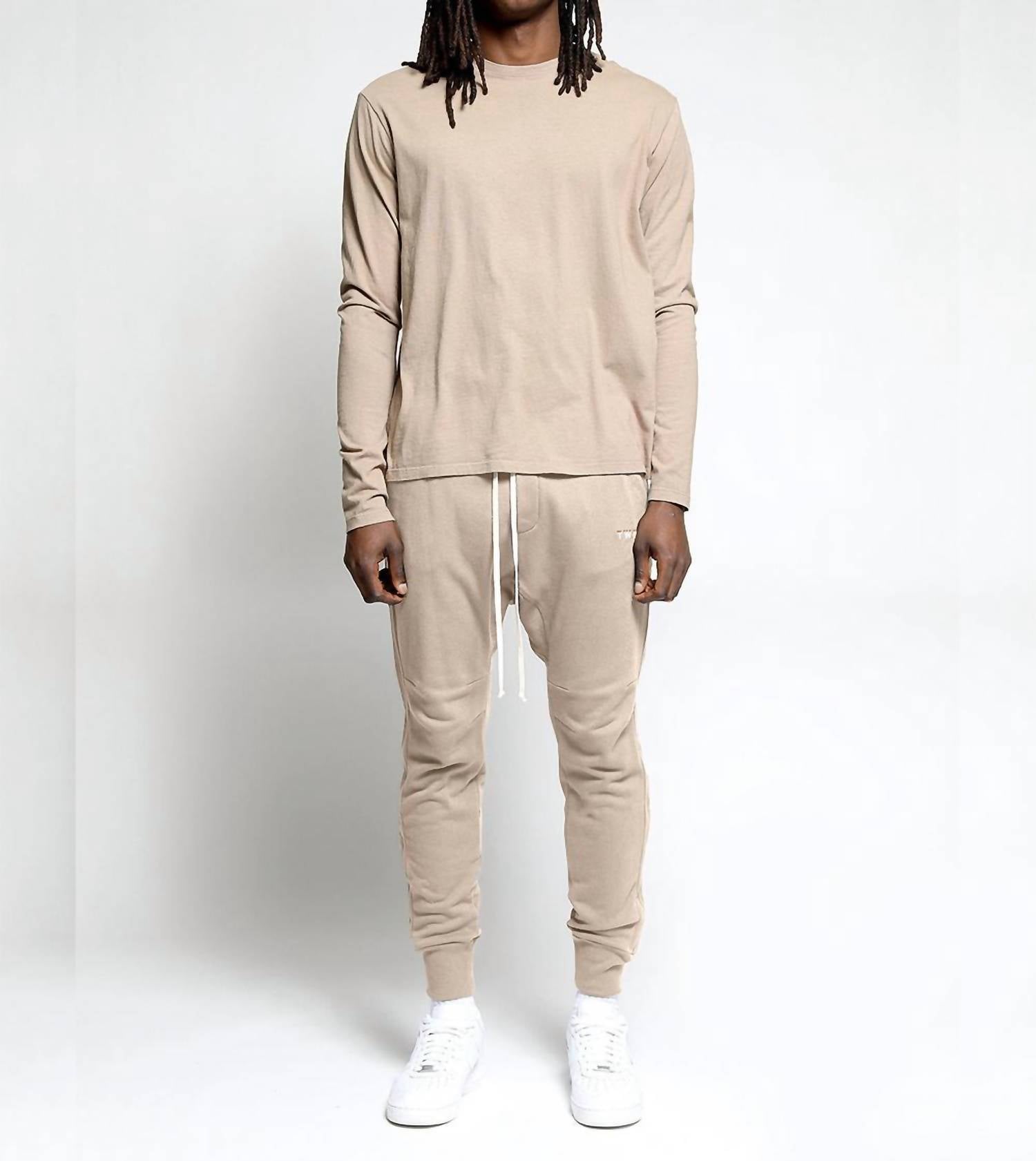 Sunnyside Brushed Terry Pant In Mocha