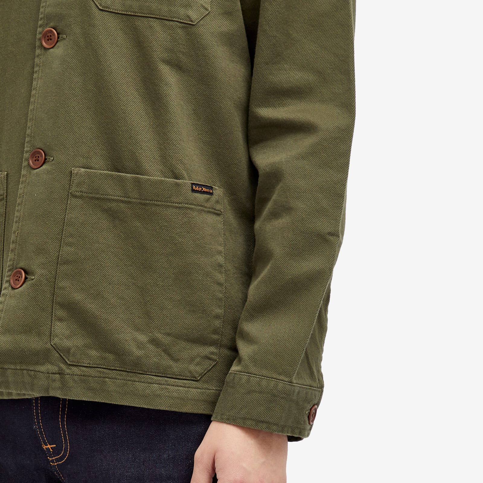 Nudie Jeans Co Men's Nudie Barney Worker Jacket in Olive